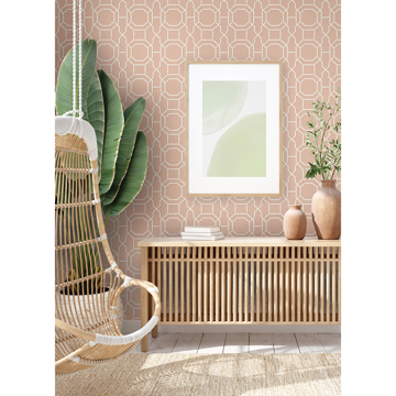 Show details for Salmon Sanya Peel and Stick Wallpaper
