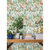 Picture of Teal Lime Jhalana Peel and Stick Wallpaper