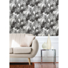 Picture of Black Palmero Leaf Peel and Stick Wallpaper