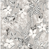 Picture of Grey Willa Flower Peel and Stick Wallpaper