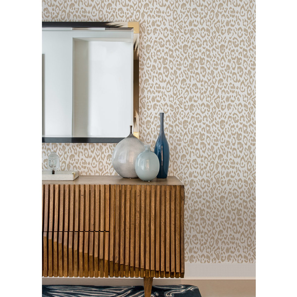 RZS4533 Taupe Marlowe Novelty Peel and Stick Wallpaper by NuWallpaper