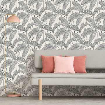 Show details for Mulholland White Flamingo Wallpaper