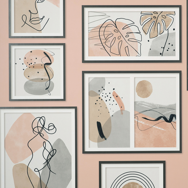 Picture of Krasner Pink Gallery Wallpaper
