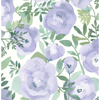 Picture of Periwinkle Peachy Keen Flower Peel and Stick Wallpaper