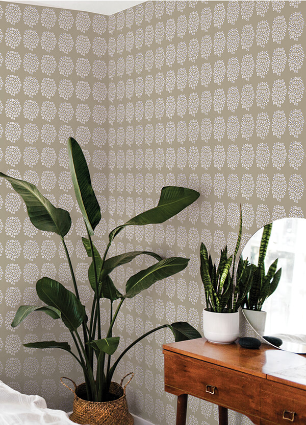 MKS4497 Beige Puketti Peel and Stick Wallpaper by NuWallpaper