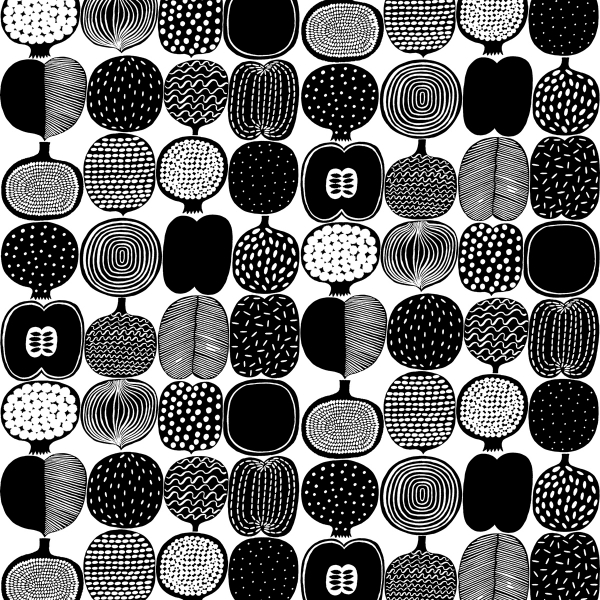 Picture of Black and White Kompotti Peel and Stick Wallpaper