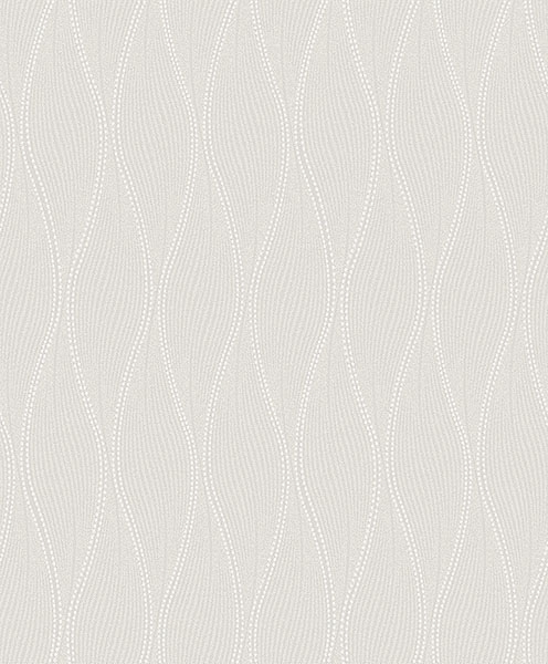 Picture of Tetsu Silver Ogee Wave Wallpaper