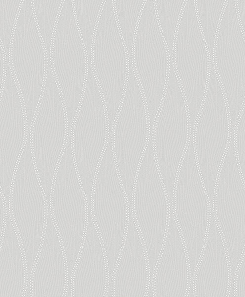 Picture of Tetsu Pewter Ogee Wave Wallpaper