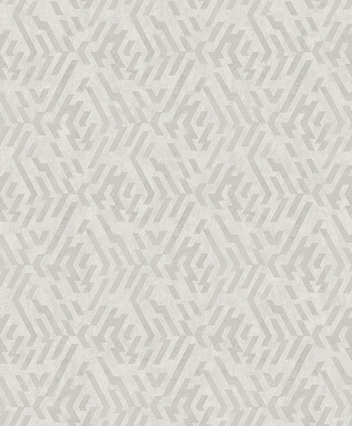 Picture of Kila Platinum Geometric Wallpaper