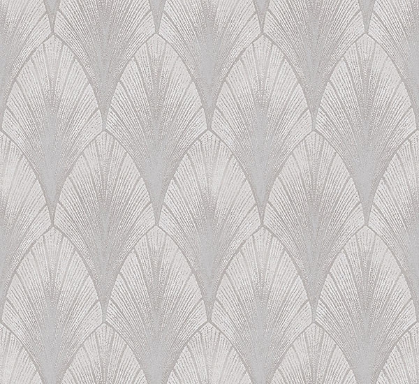Picture of Bakal Pearl Art Deco Ogee Wallpaper