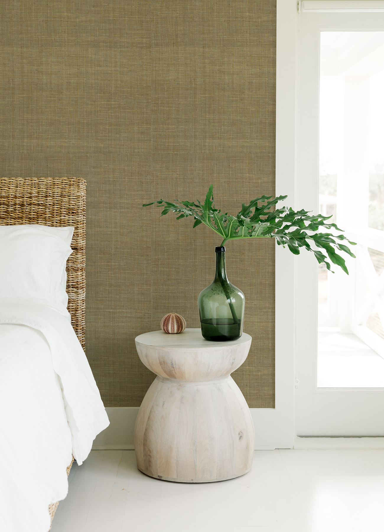 292388015 Cheng Light Brown Woven Grasscloth Wallpaper by AStreet
