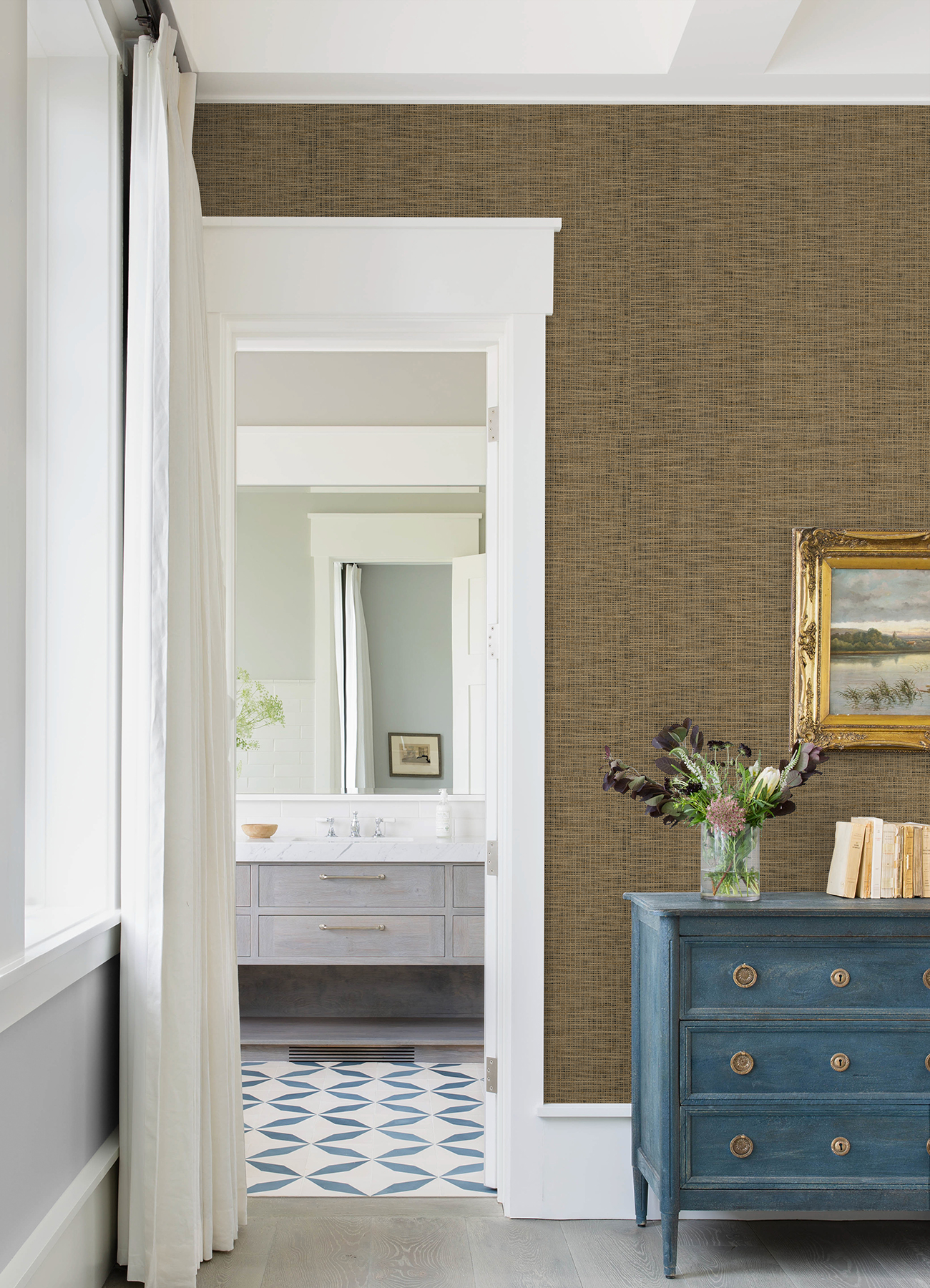 292388069 Cixi Neutral Basketweave Wallpaper by AStreet Prints