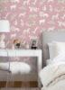 Picture of Pink Kitty Kitty Novelty Peel and Stick Wallpaper