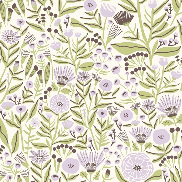 Picture of Lilac Marigold Forest Flower Peel and Stick Wallpaper