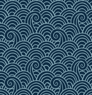 Picture of Alorah Navy Wave Wallpaper
