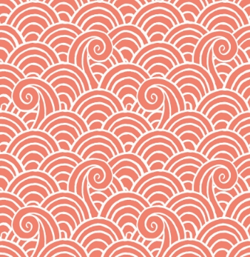 Picture of Alorah Coral Wave Wallpaper