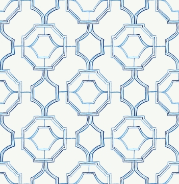 Picture of Gallina Blue Trellis Wallpaper