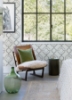 Picture of Gallina Charcoal Trellis Wallpaper