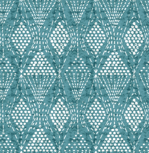 Picture of Grady Teal Dotted Geometric Wallpaper