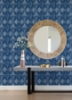 Picture of Grady Blue Dotted Geometric Wallpaper