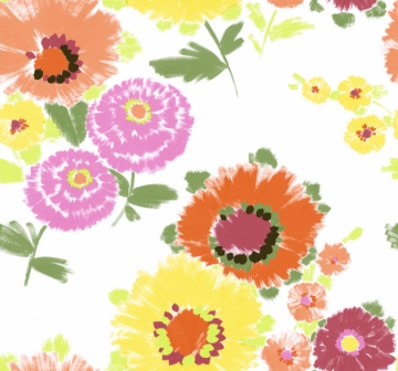 Picture of Essie Yellow Painterly Floral Wallpaper