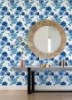 Picture of Essie Blue Painterly Floral Wallpaper