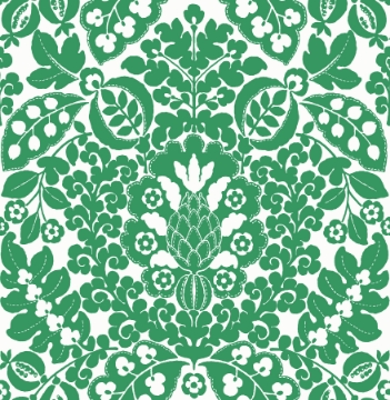 Picture of Marni Green Fruit Damask Wallpaper