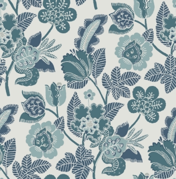 Picture of Jana Teal Jacobean Wallpaper