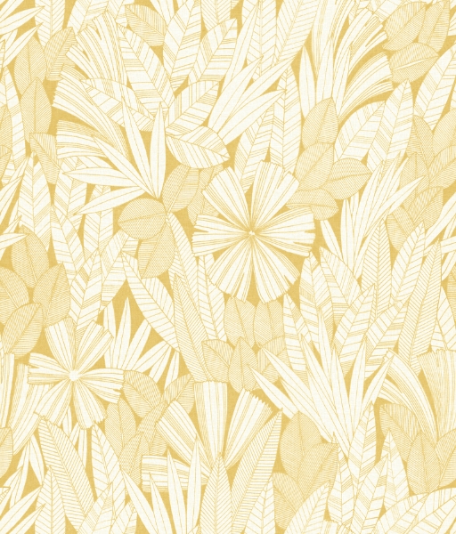 Picture of Bannon Yellow Leaves Wallpaper