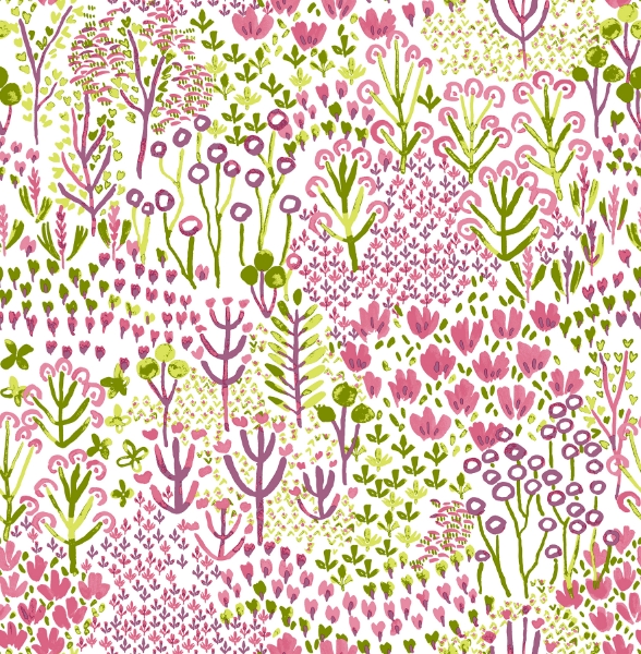 Picture of Chilton Pink Wildflowers Wallpaper