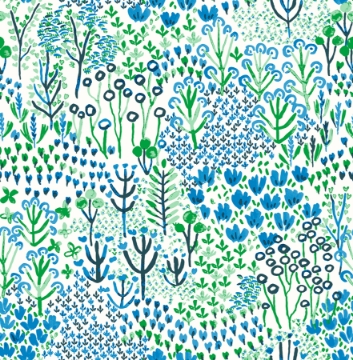 Picture of Chilton Blue Wildflowers Wallpaper