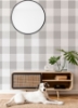 Picture of Grey Buffalo Plaid Plaid Peel and Stick Wallpaper