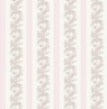Picture of Marigold Wreath Pastel Peach Floral Stripe Wallpaper