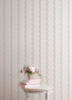 Picture of Marigold Wreath Pastel Peach Floral Stripe Wallpaper
