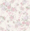 Picture of Cabbage Rose Bow Pretty in Pink Ribbons & Roses Wallpaper
