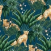 Picture of Augustus Blue Jungle Cheetah Wallpaper