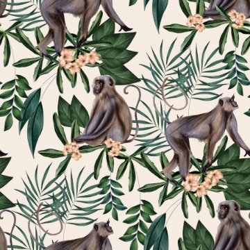 Picture of Morris Cream Tropical Jungle Wallpaper