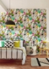 Picture of Janis Charcoal Floral Riot Wallpaper