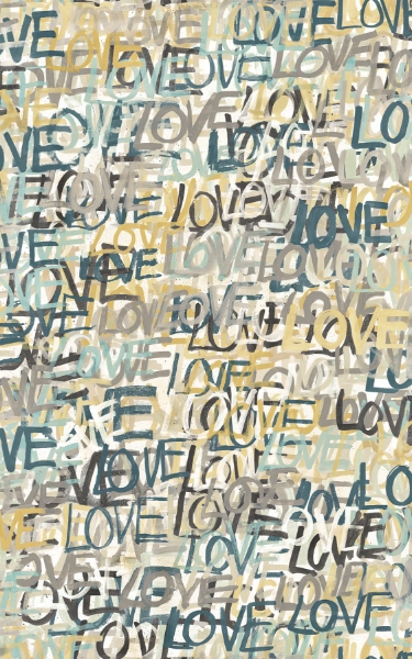 CEP50121W - Indio Neutral Love Scribble Wallpaper - by Ohpopsi