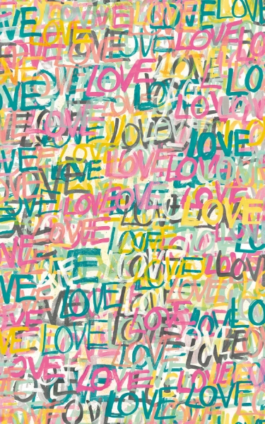 Picture of Indio Pastel Love Scribble Wallpaper