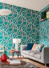 Picture of Calix Turquoise Twisted Geo Wallpaper