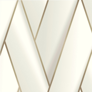Picture of Manfred White Modern Herringbone Wallpaper