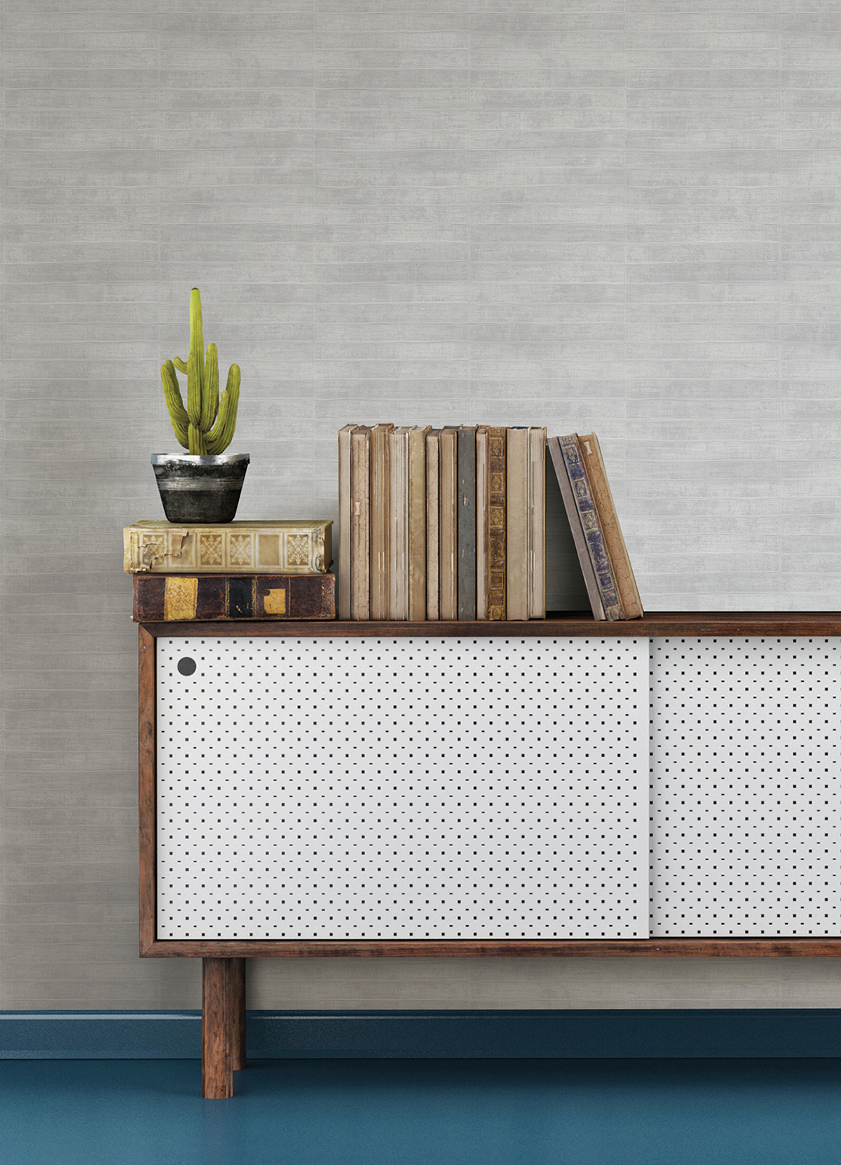 4041418477 Dermot Silver Horizontal Stripe Wallpaper by Advantage