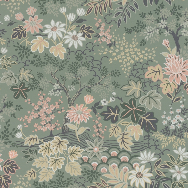 Picture of Vesper Moss Forest Floral Wallpaper