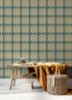Picture of Maud Teal Crochet Geometric Wallpaper