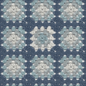 Picture of Maud Blue Crochet Geometric Wallpaper