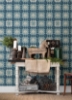 Picture of Maud Blue Crochet Geometric Wallpaper