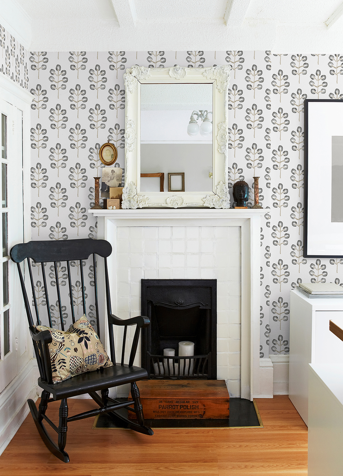 312413875 Plum Tree Black Botanical Wallpaper by Chesapeake