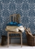 Picture of Forest Dance Navy Damask Wallpaper