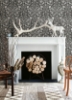 Picture of Forest Dance Charcoal Damask Wallpaper